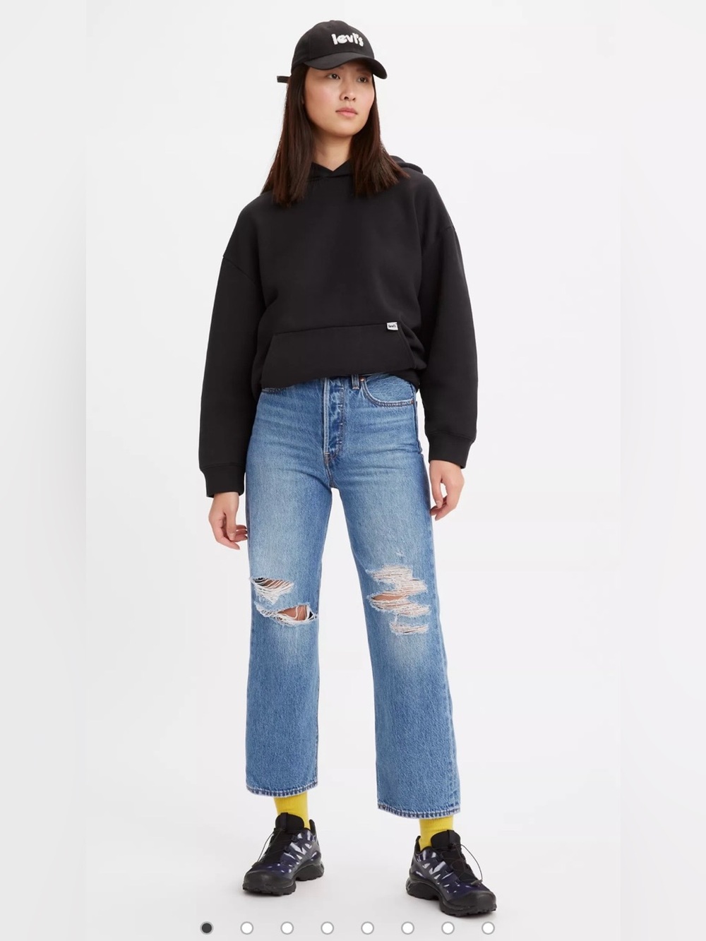 Levi’s Ribcage Straight Ankle Jeans After Love Light Wash Classic Flattering